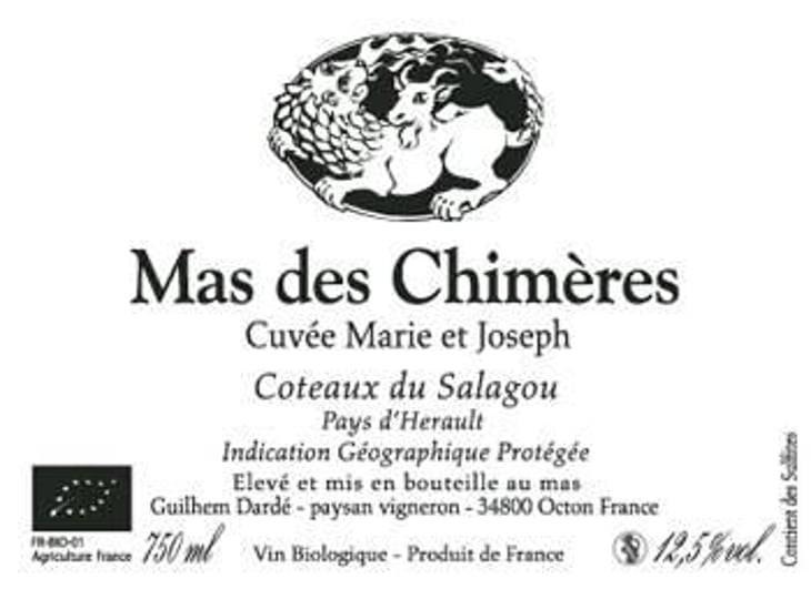 Cuvée Marie et Joseph - Mas des Chimères - guilhem-palma-maguelonne-darde 