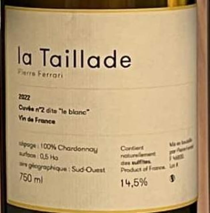 Cuvée N°4 dite « le blanc » - La Taillade - Pierre Ferrari - pierre-ferrari 