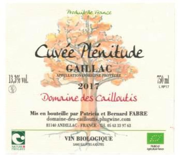 Cuvée Plénitude - Domaine des Cailloutis - patricia-bernard-fabre 