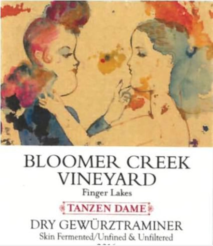 Tanzen Dame - Skin Fermented ("Orange") Gewürztraminer - Bloomer Creek Vineyard - kim-engle-debra-bermingham 