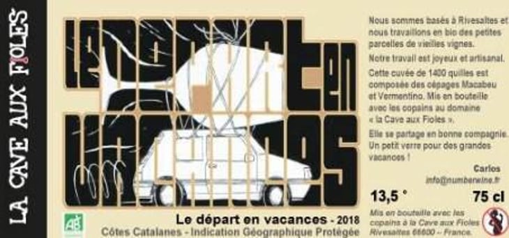 Départ en Vacances Blanc - La Cave Aux Fioles - carlos-badia 