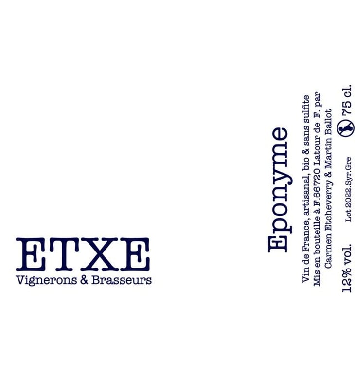 Eponyme - ETXE - Vignerons & Brasseurs - carmen-etcheverry-et-martin-ballot 