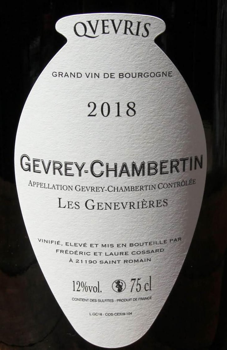 Gevrey-Chambertin "Les Genevrières" QVEVRIS - Domaine de Chassorney - frederic-cossard 