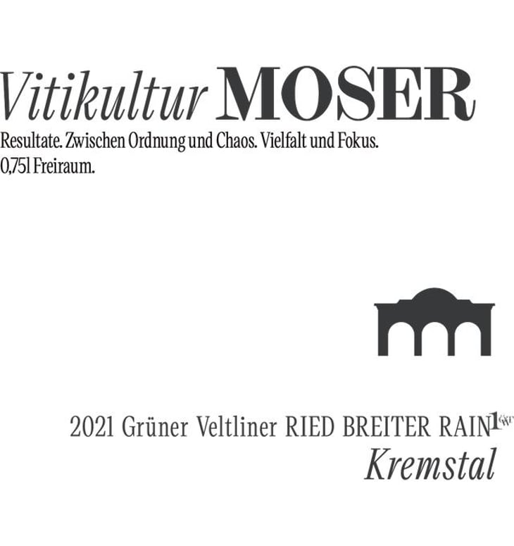 Grüner Veltliner Ried Breiter Rain - Vitikultur MOSER - familie-moser 