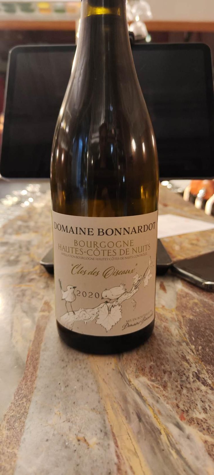 Haute Côte de Nuit " Le clos des oiseau" - Domaine Bonnardot - antoine-ludovic-emilien-bonnardot -2020