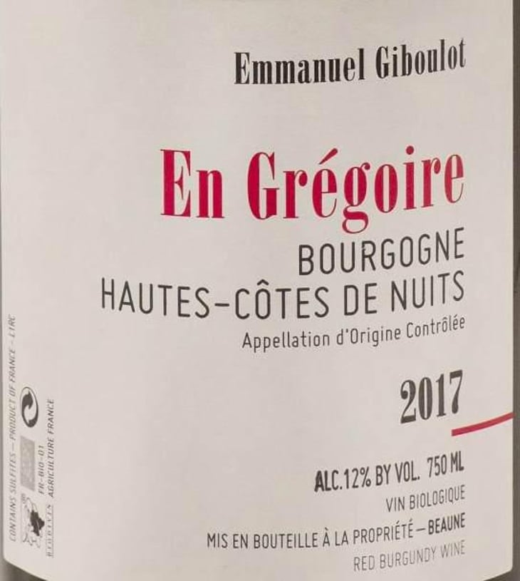 Hautes-Côtes-de-Nuits "En Grégoire" Rouge - Domaine Emmanuel Giboulot - emmanuel-giboulot 