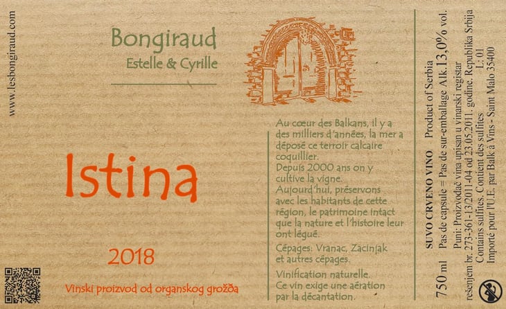 Istina - Rouge - Francuska Vinarija - estelle-cyrille-bongiraud 
