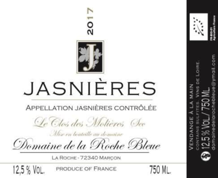 Jasnières Les Clos Des Molières - Domaine de la Roche Bleue - sebastien-cornille 