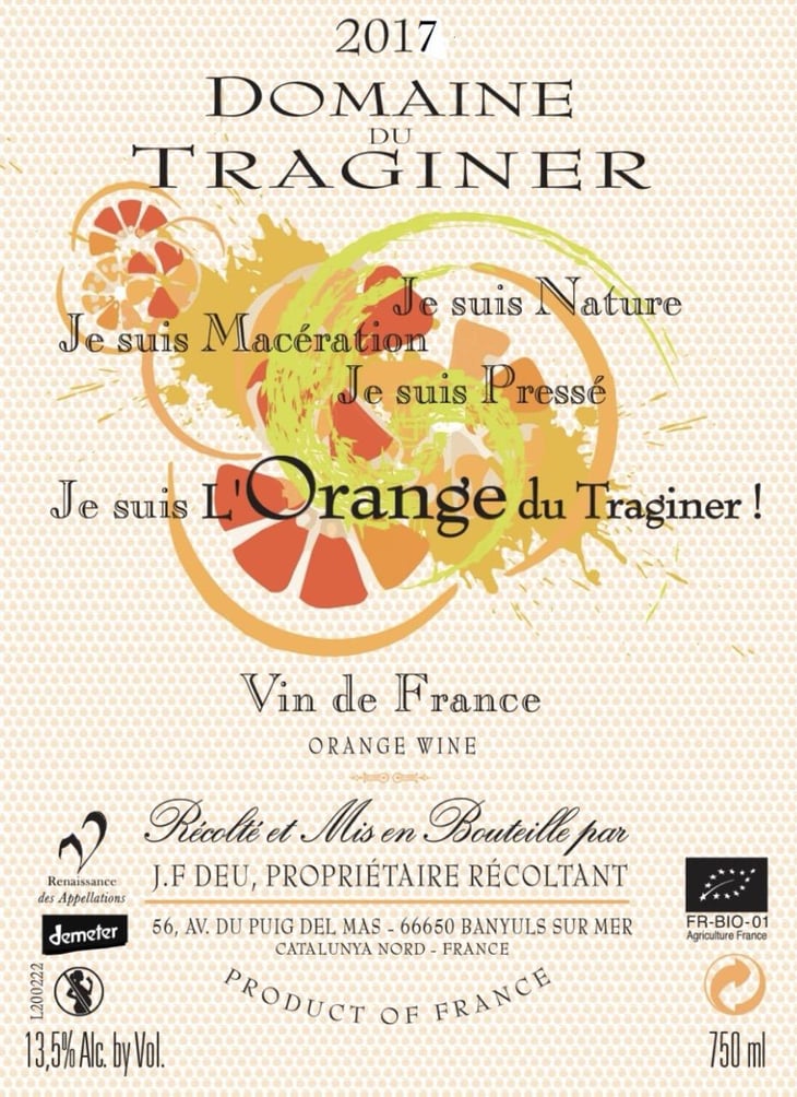 Je suis Orange du Traginer! - Domaine Du Traginer - jean-francois-deu 