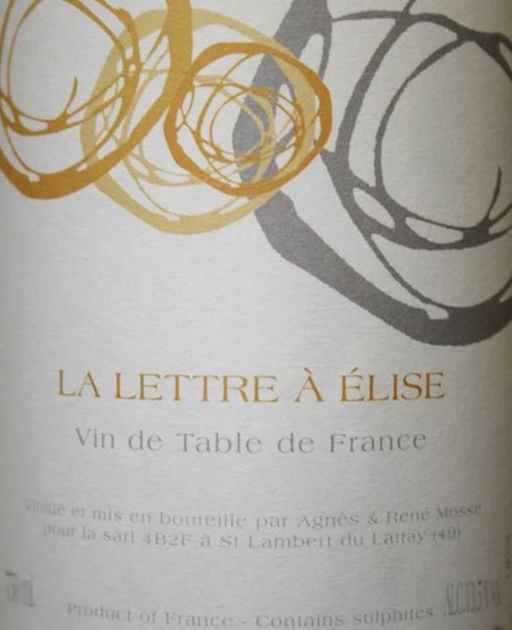 La Lettre À Élise - Domaine Mosse - sylvestre-joseph-mosse 