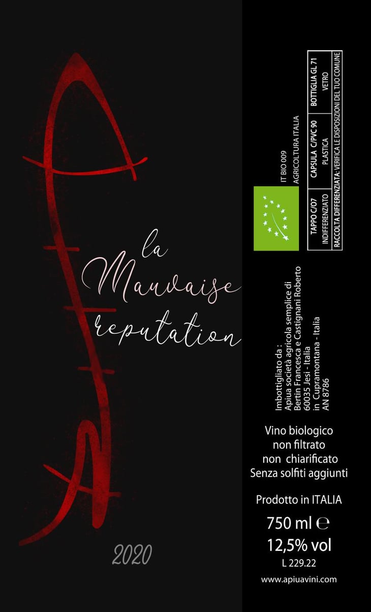 La Mauvaise Réputation - Azienda Vitivinicola Apiua - roberto-castignani-francesca-bertin -2020