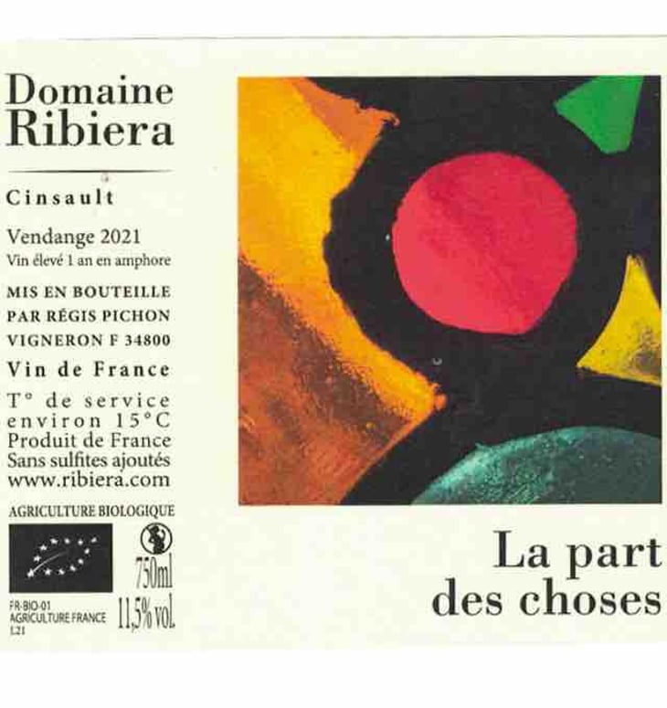 La part des choses - Domaine Ribiera - christine-regis-pichon -2021