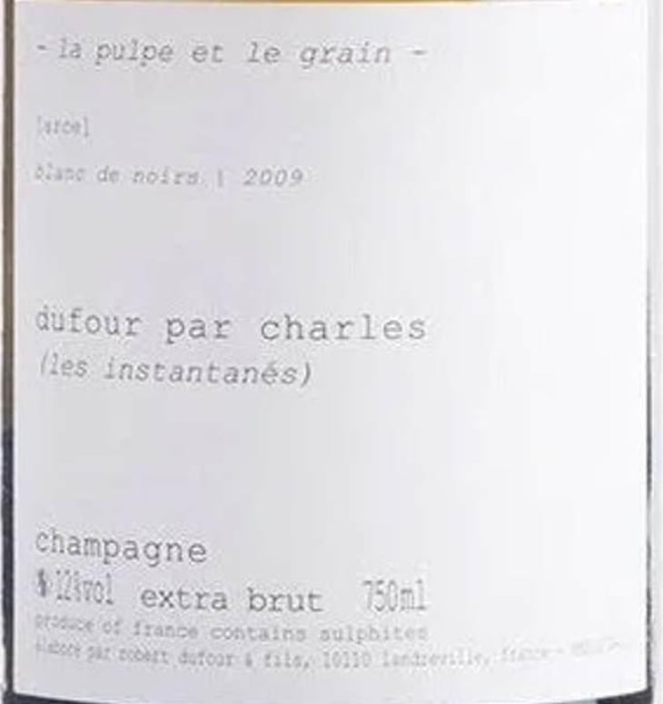 La Pulpe et Le Grain - Extra Brut - Charles Dufour - charles-dufour 