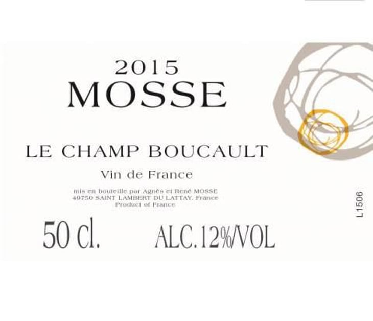 Le Champ Boucault (Moelleux) - Domaine Mosse - sylvestre-joseph-mosse 