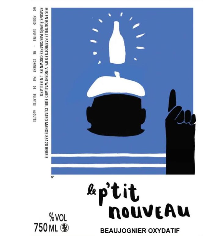 Le P'tit Nouveau - Beaujognier Oxydatif - Cuatro Manos - Les Vins Tonton - vincent-wallard 