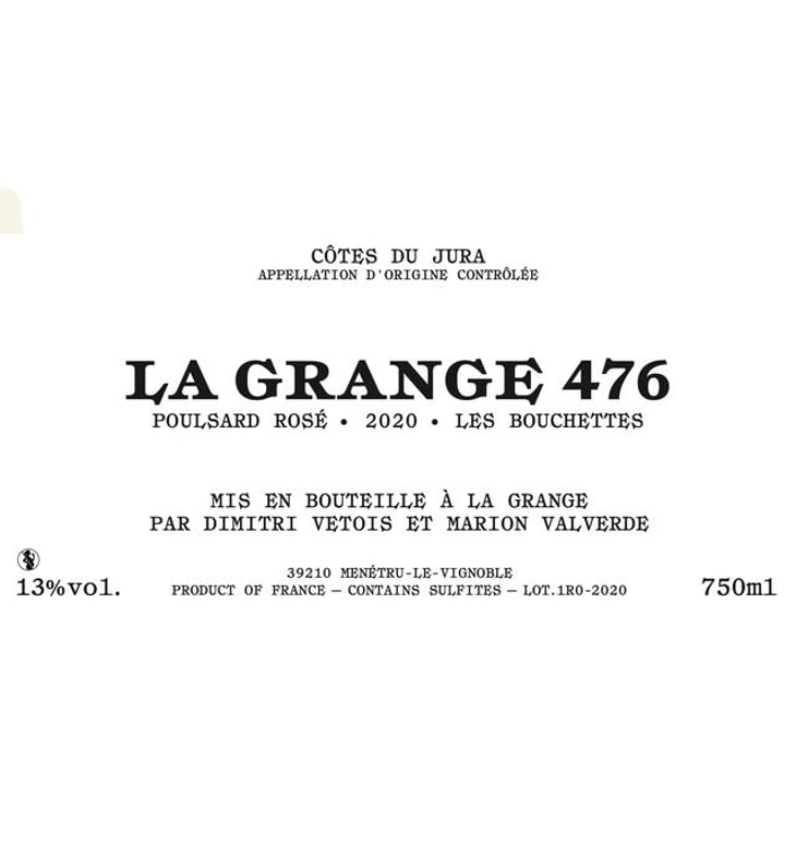 Les Bouchettes Poulsard Rosé - La Grange 476 - dimitri-vetois-et-marion-valverde 