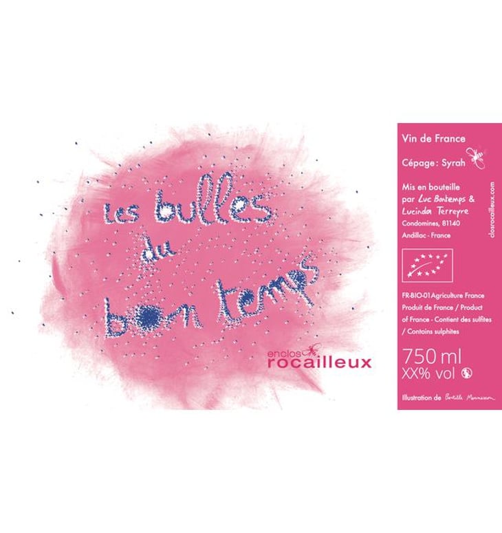 Les bulles du bon temps - Pétillant naturel - Clos Rocailleux - luc-bontemps-lucinda-terreyre 