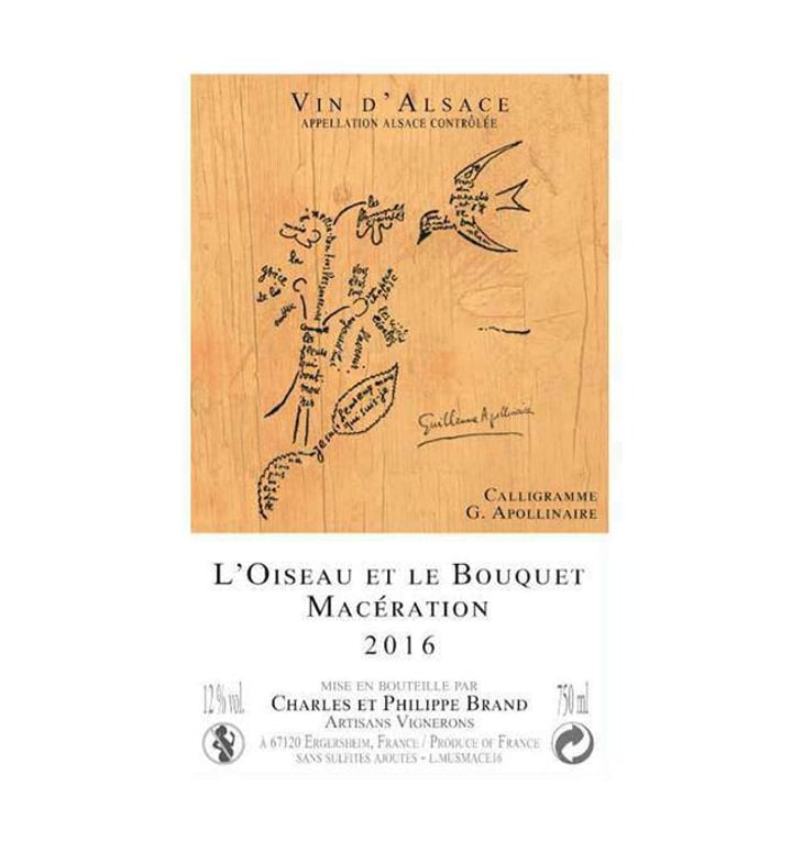 L'Oiseau et le Bouquet Macération - Domaine Brand & Fils - philippe-brand 