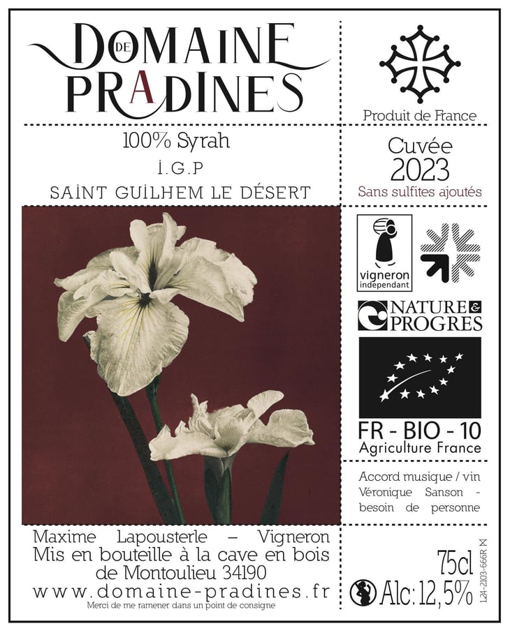 Monocépage Syrah - Domaine de Pradines - maxime-lapousterle 