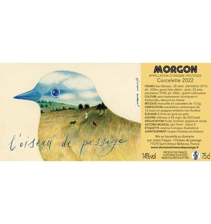 Morgon Corcelette 2022 - L'oiseau De Passage - julien-frappa -2022