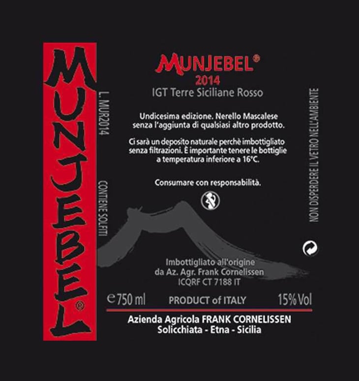 MunJebel Rosso - Azienda Agricola Frank Cornelissen - frank-cornelissen 