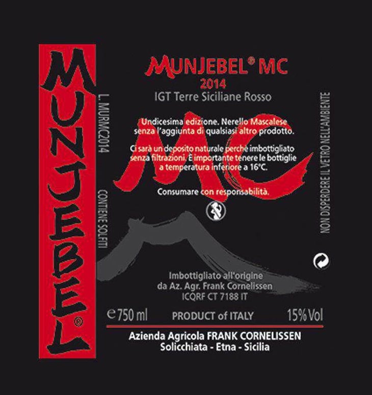 MunJebel Rosso MC (Monte Colla) - Azienda Agricola Frank Cornelissen - frank-cornelissen 