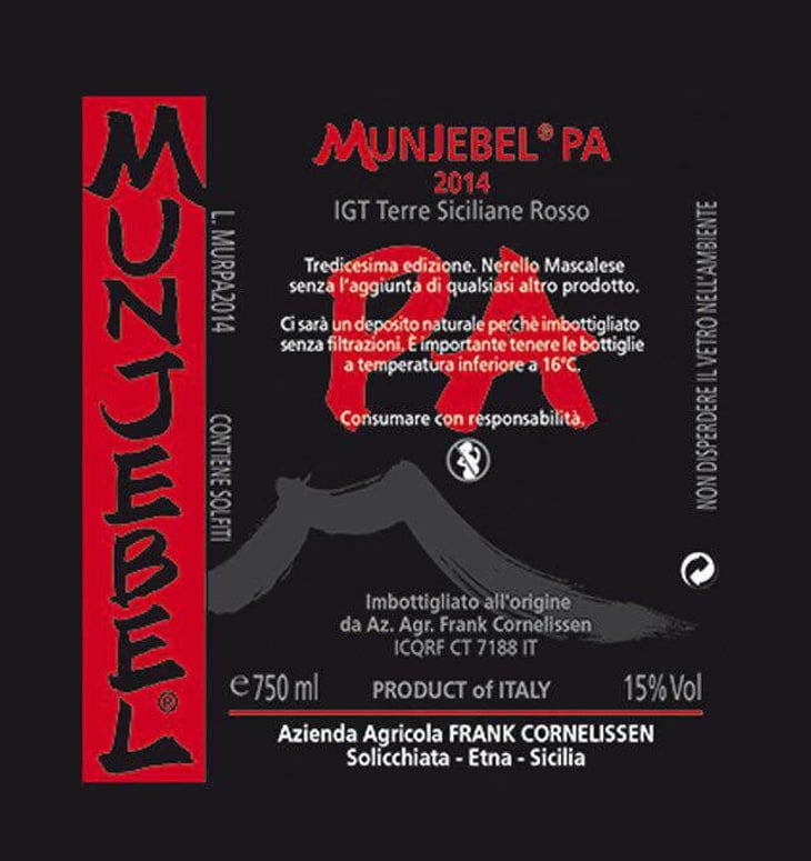 MunJebel Rosso PA (contrada Feudo di Mezzo – Porcaria) - Azienda Agricola Frank Cornelissen - frank-cornelissen 