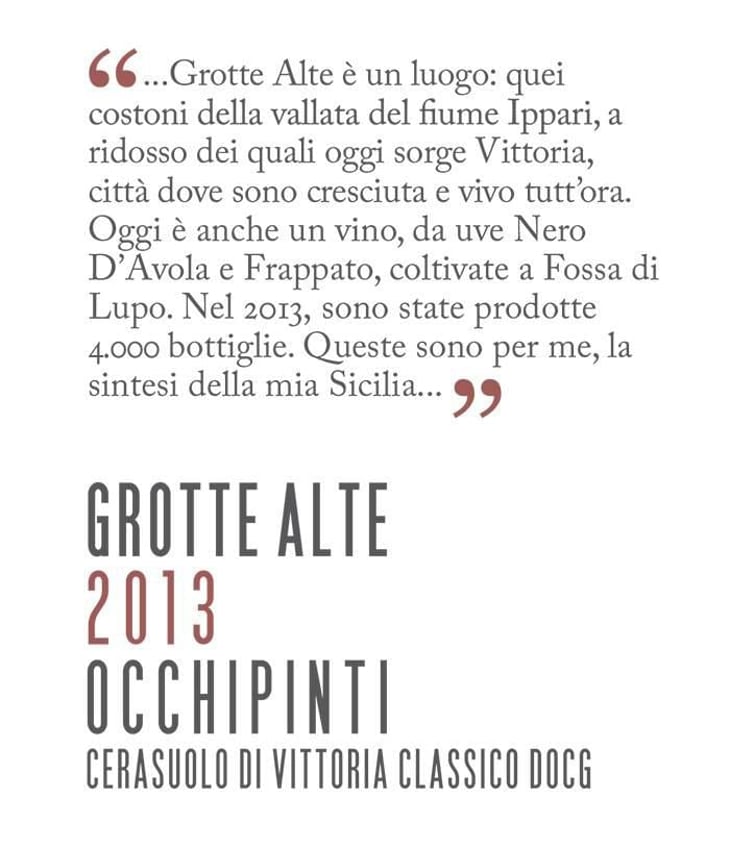Grotte Alte - Azienda Agricola Arianna Occhipinti - arianna-occhipinti 
