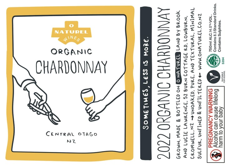 Organic Chardonnay - O Naturel Wines - lucie-brook-lawrence 