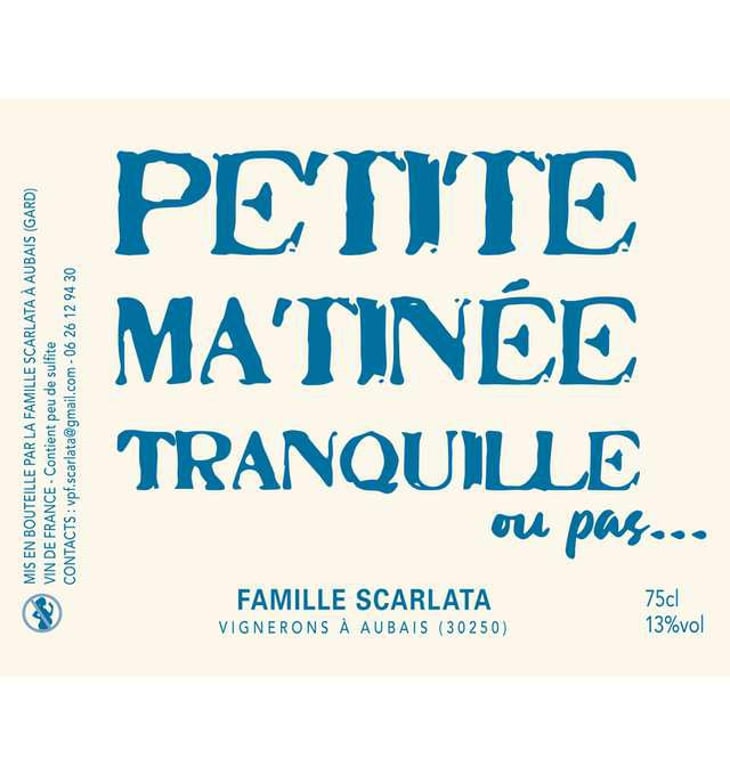 Petite Matinée Tranquille - Vin de Famille Scarlata - famille-scarlata -2022