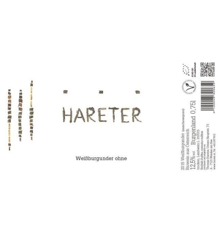 Weissburgunder Ohne - Weingut Hareter Thomas - claudia-thomas-hareter 
