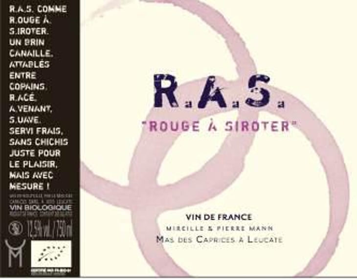 R.A.S. Rouge à Siroter - Mas des Caprices - mireille-pierre-mann 
