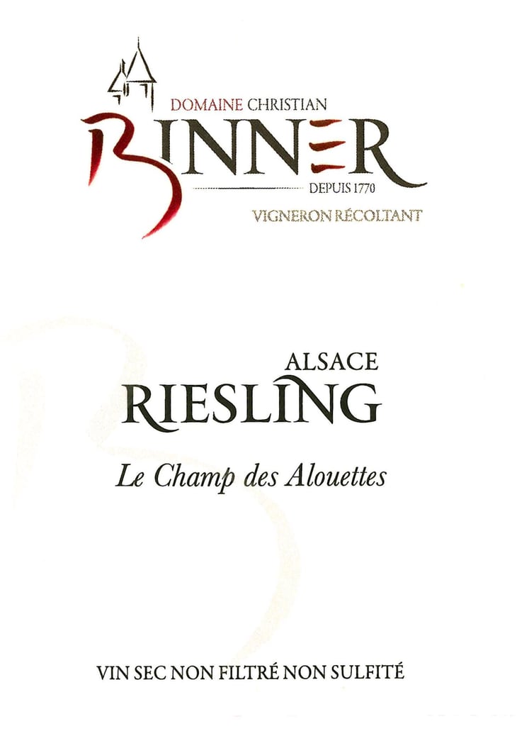 Riesling Champ des Alouettes - Domaine Christian Binner - christian-binner-et-son-equipe -2021