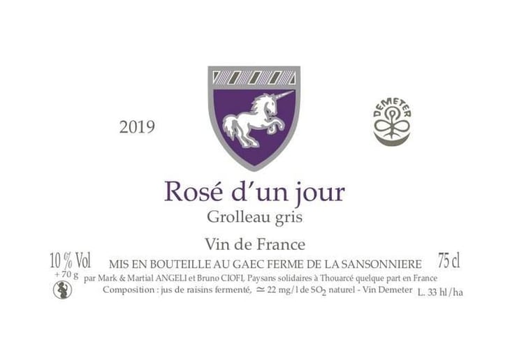 Rosé d'Un Jour - La Ferme de la Sansonnière - mark-martial-angeli-et-bruno-ciofi 