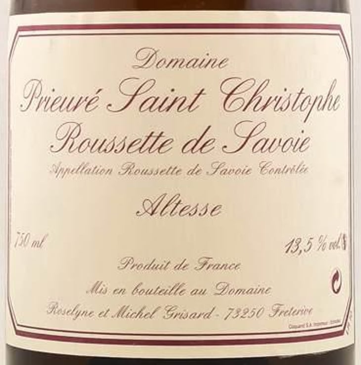 Roussette de Savoie - Altesse - Domaine Prieuré Saint-Christophe - roselyne-michel-grisard-retired 