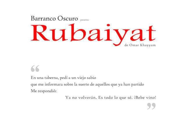 Rubaiyat - Barranco Oscuro - manuel-lorenzo-valenzuela 