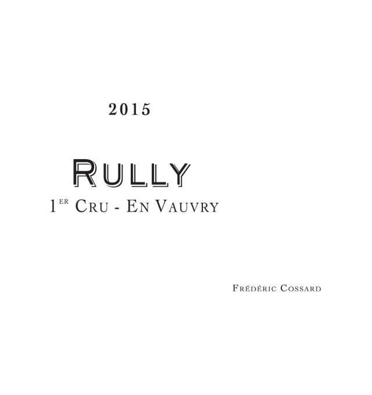 Rully 1er Cru - En Vauvry - Domaine de Chassorney - frederic-cossard 