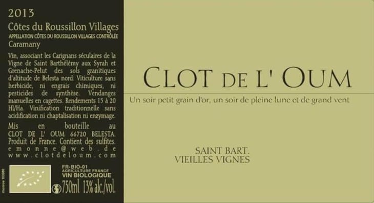 Saint-Barth Vieilles Vignes - Clot de l'Oum - eddy-arthur-bertrand 