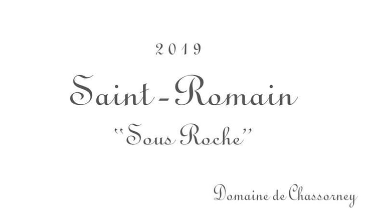 Saint-Romain "Sous Roche" - Domaine de Chassorney - frederic-cossard -2017