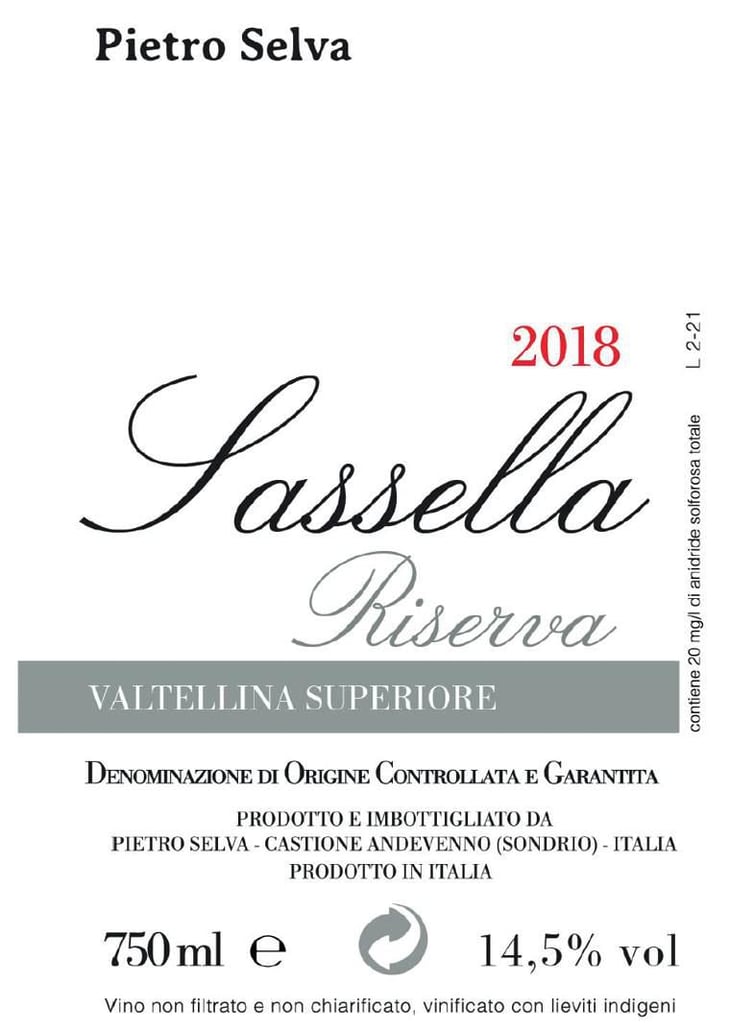 Sassella Riserva - Pietro Selva - pietro-selva 