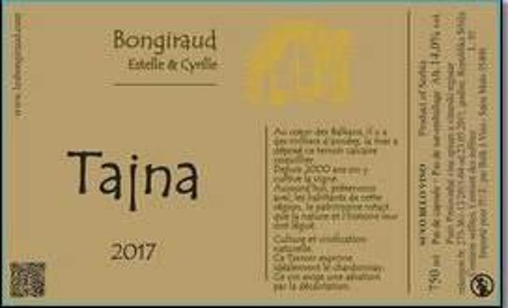 Tajna - Blanc - Francuska Vinarija - estelle-cyrille-bongiraud 