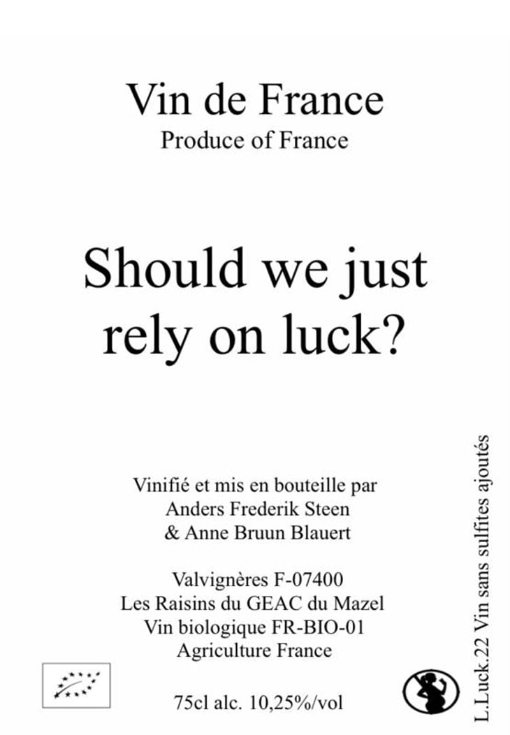 Should we just rely on luck? - Anders Frederik Steen & Anne Bruun Blauert - anders-frederik-steen-anne-bruun-blauert 