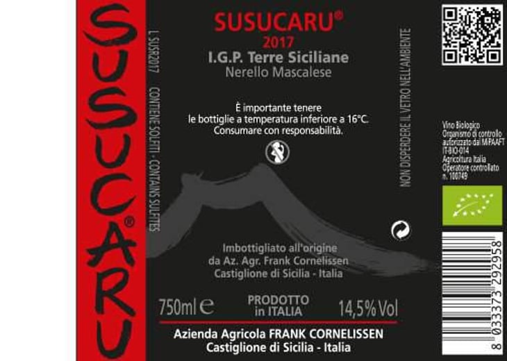 Susucaru Rosso - Azienda Agricola Frank Cornelissen - frank-cornelissen 