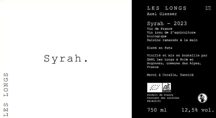 Syrah - Domaine des Longs - axel-glesser 