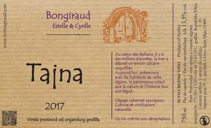 Tajna - Rouge - Francuska Vinarija - estelle-cyrille-bongiraud 