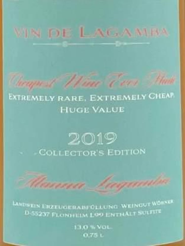 "The Cheapest Wine Ever Made" (RARE, 100 bottles) - Vin de La Gamba - alanna-lagamba 