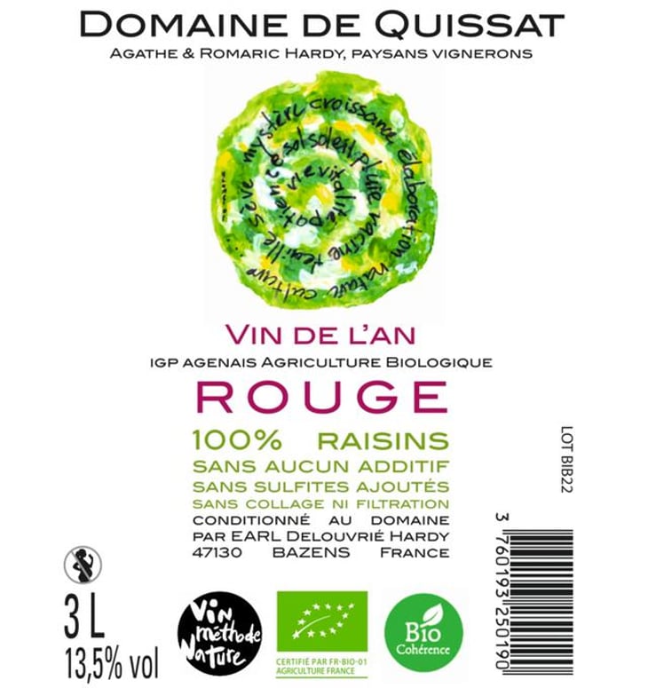 Vin de l'an (BIB 3L) - Domaine de Quissat - agathe-et-romaric-delouvrie-hardy 