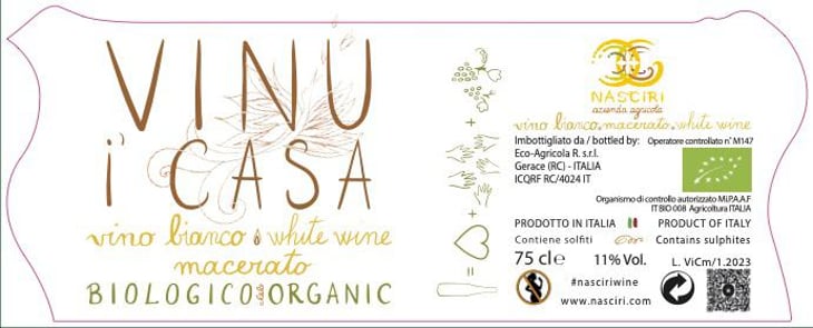 VINU i CASA macerato - Azienda Agricola Nasciri - domenico -2023