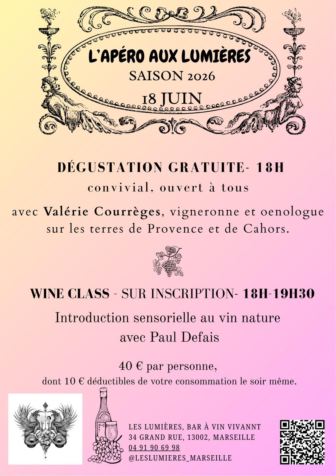 L'Apéro aux Lumières / Atelier Introduction sensorielle au vin nature
