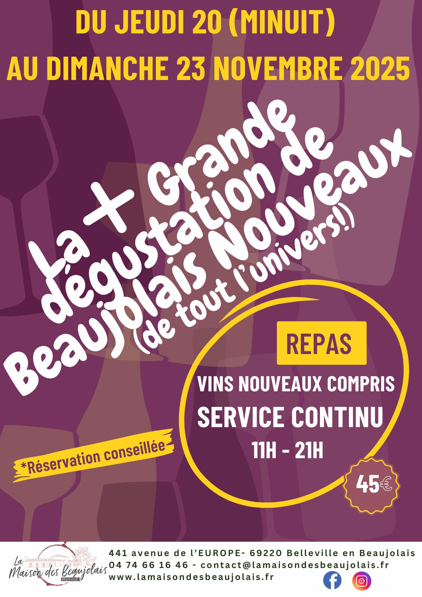 La Plus Grande dégusation de Beaujolais Nouveaux de l'Univers